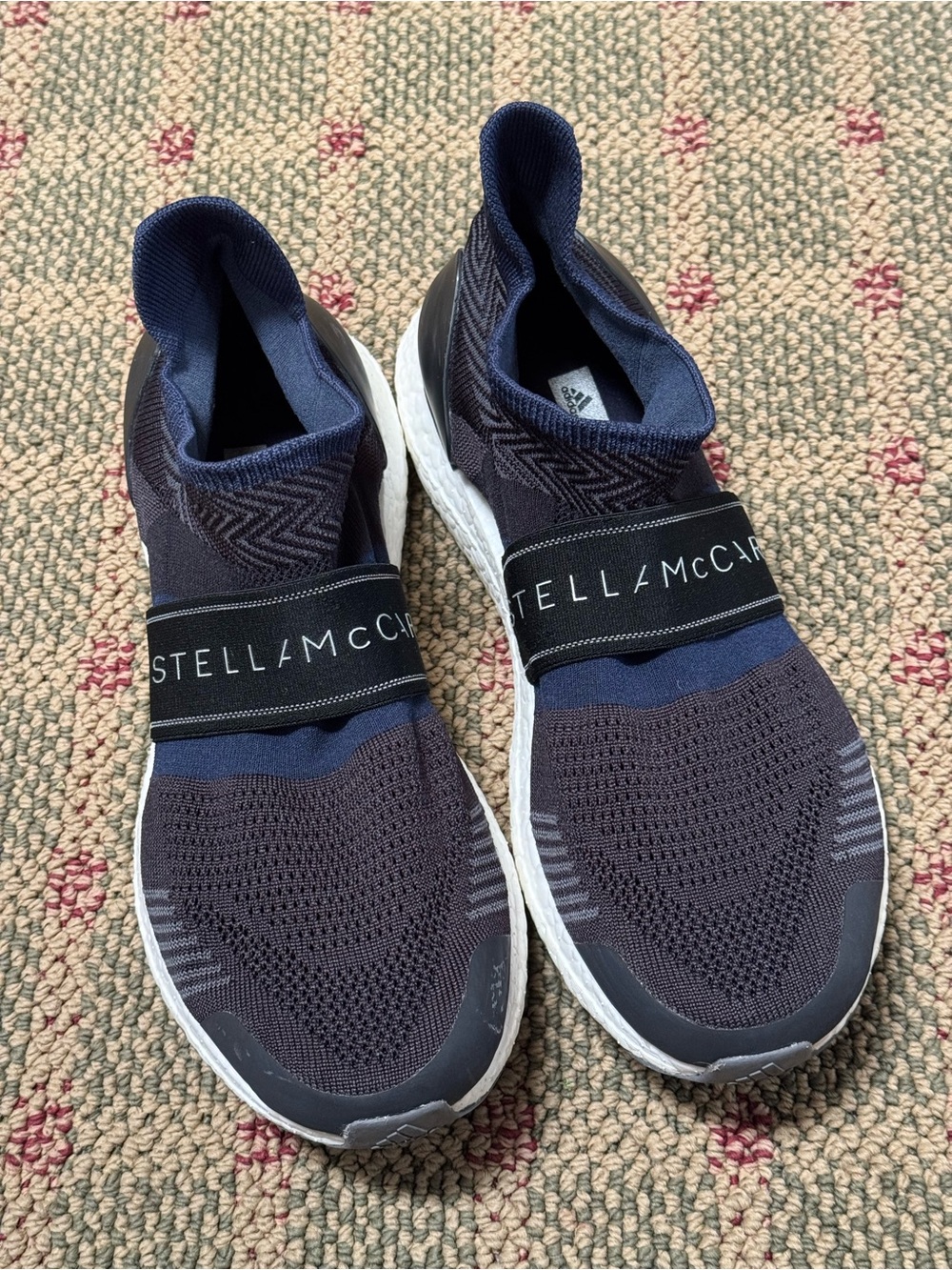 adidas Stella McCartney Navy and Black Knit Slip-On Sneakers